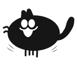 Black Lucky Cat sticker #4363540