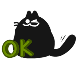 Black Lucky Cat sticker #4363546