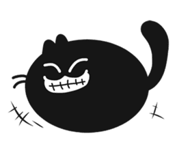 Black Lucky Cat sticker #4363555