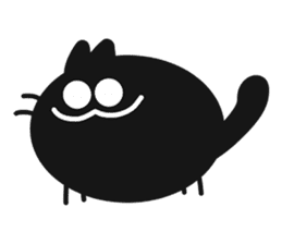Black Lucky Cat sticker #4363558