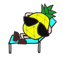 aloha pineapple sticker #4363727