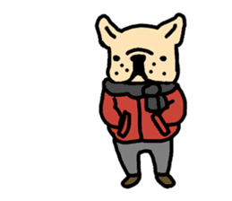 french bulldog  businessman sticker #4365236