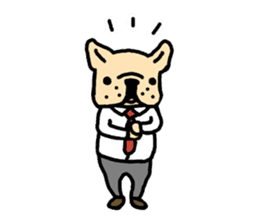 french bulldog  businessman sticker #4365242