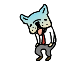french bulldog  businessman sticker #4365244