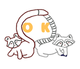 Warm stamp of laccoon dog sticker #4365478