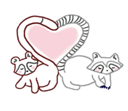 Warm stamp of laccoon dog sticker #4365480