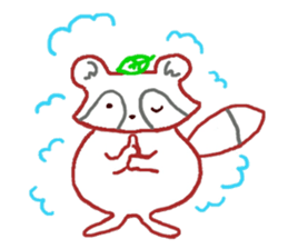 Warm stamp of laccoon dog sticker #4365484