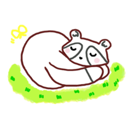 Warm stamp of laccoon dog sticker #4365485