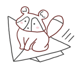 Warm stamp of laccoon dog sticker #4365486