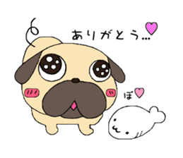Sweetie Pug Kotaro sticker #4366146