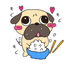 Sweetie Pug Kotaro sticker #4366166