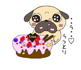 Sweetie Pug Kotaro sticker #4366167