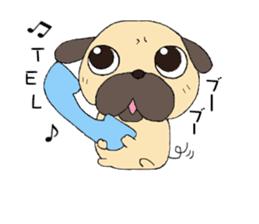 Sweetie Pug Kotaro sticker #4366170