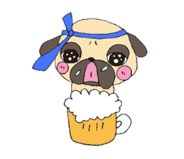 Sweetie Pug Kotaro sticker #4366182