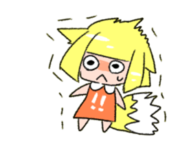 Girl of fox sticker #4366508