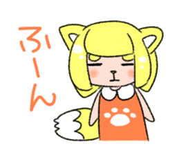 Girl of fox sticker #4366509