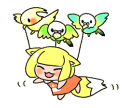 Girl of fox sticker #4366518