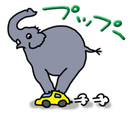 Kawaii elephant sticker #4366628