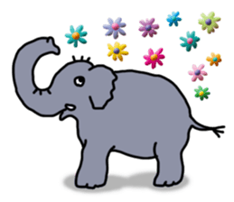 Kawaii elephant sticker #4366631