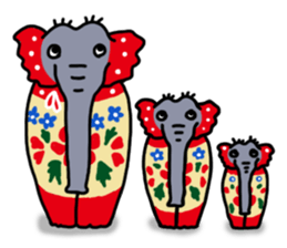 Kawaii elephant sticker #4366632