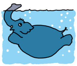 Kawaii elephant sticker #4366636