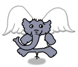 Kawaii elephant sticker #4366638