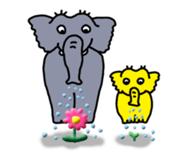 Kawaii elephant sticker #4366648