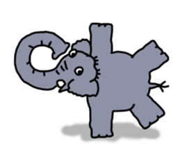 Kawaii elephant sticker #4366650