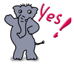 Kawaii elephant sticker #4366651