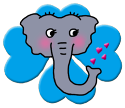 Kawaii elephant sticker #4366653
