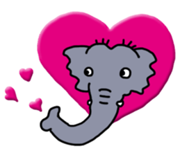 Kawaii elephant sticker #4366654