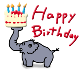 Kawaii elephant sticker #4366655