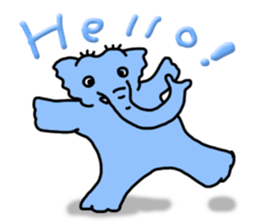 Kawaii elephant sticker #4366662