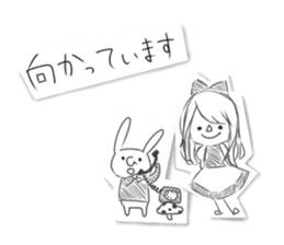 Alice in Sketch land sticker #4368914