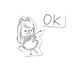 Alice in Sketch land sticker #4368917