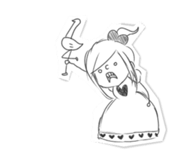 Alice in Sketch land sticker #4368938