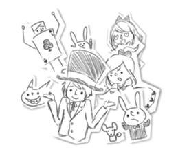Alice in Sketch land sticker #4368942