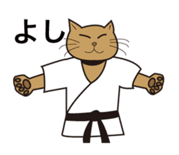 Karate neko"Gon" sticker #4369064