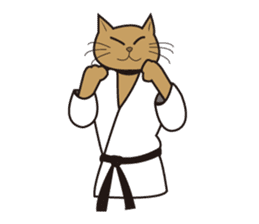 Karate neko"Gon" sticker #4369065