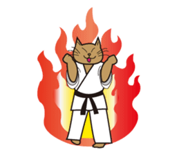 Karate neko"Gon" sticker #4369066