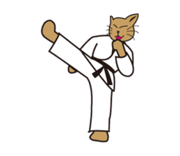 Karate neko"Gon" sticker #4369067