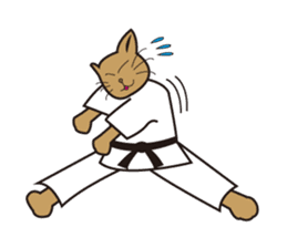 Karate neko"Gon" sticker #4369069