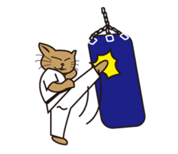 Karate neko"Gon" sticker #4369071