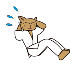 Karate neko"Gon" sticker #4369078