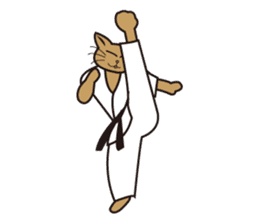 Karate neko"Gon" sticker #4369079