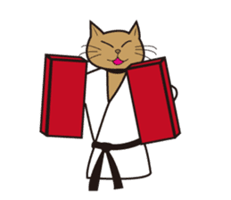 Karate neko"Gon" sticker #4369088