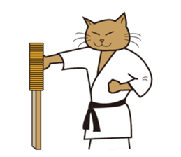 Karate neko"Gon" sticker #4369092