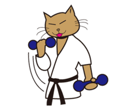 Karate neko"Gon" sticker #4369093