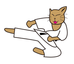 Karate neko"Gon" sticker #4369094