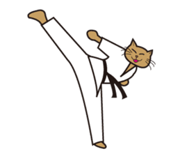 Karate neko"Gon" sticker #4369095